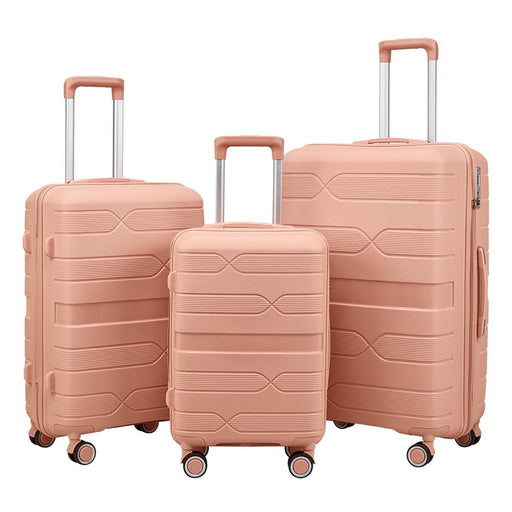 Golden Carry-On Hard Luggage Suitcase 3Pcs Sets on 4Wheels Oxford Luggage 3007 - Senora