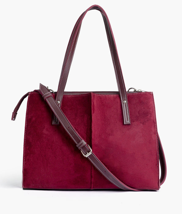 Maroon Velvet Tote Bag 561 - Senora