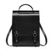 Black Leather Backpacks For women-Chic Zipper Closure Backpack 557-1 - Senora