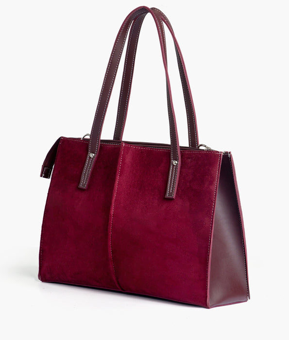 Maroon Velvet Tote Bag 561 - Senora