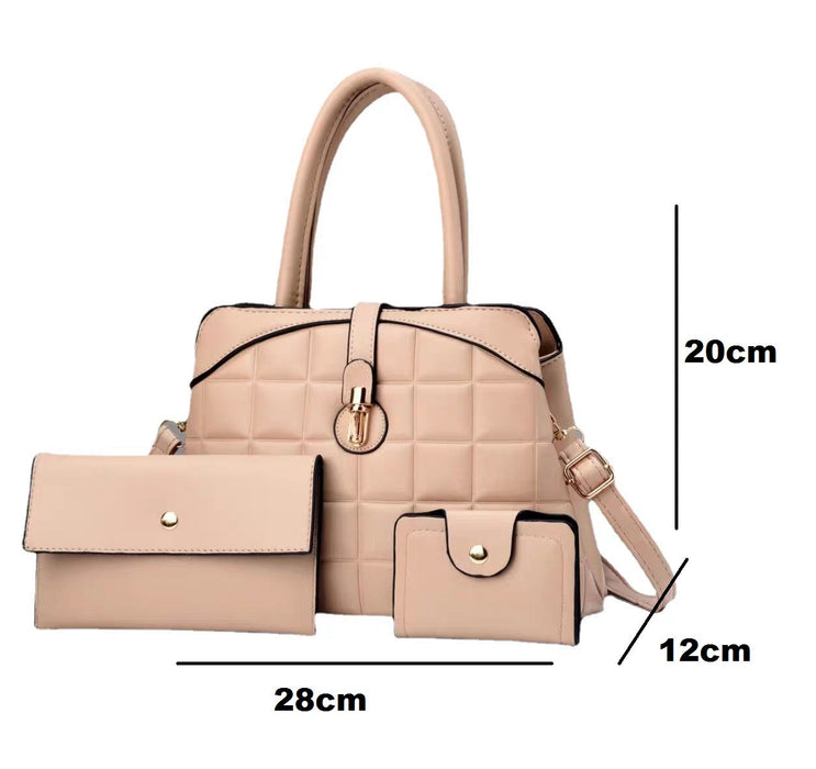 Pink 3 in 1 Women Handbag 207-2 - Senora