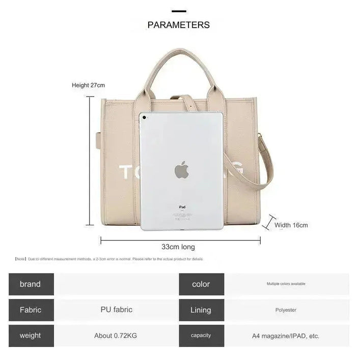 Women PU Leather Tote Bag for University, Office & Travel 420 - Senora