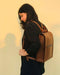 Dark Brown Leather Backpacks For women-Chic Zipper Closure Backpack 557-2 - Senora