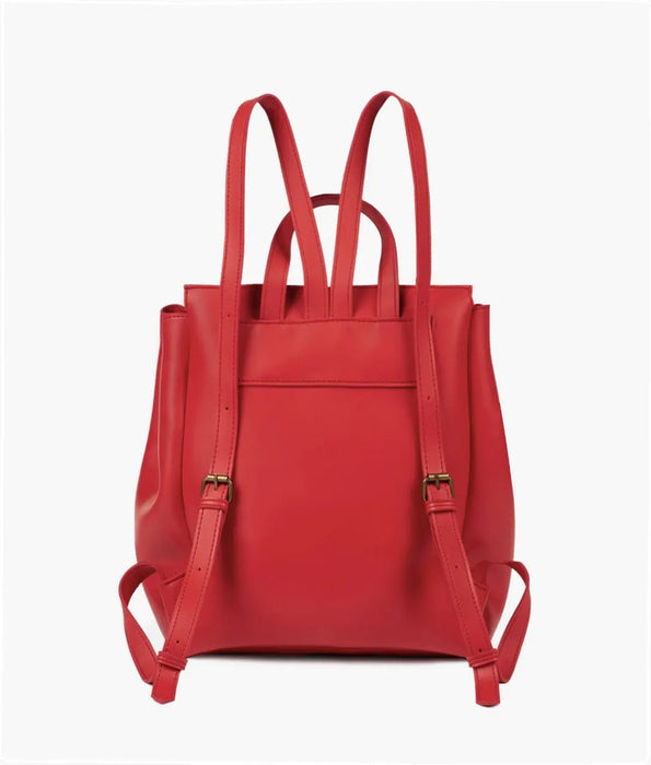 Red Women Leather Backpacks 557 - Senora