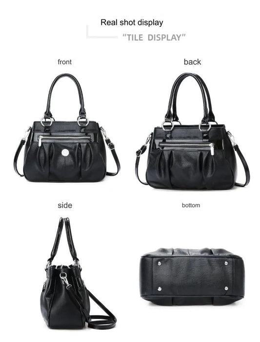 Handbag 3 Layers Leather Bags Women Vintage Shoulder Bags A13 GALAXY BAGS