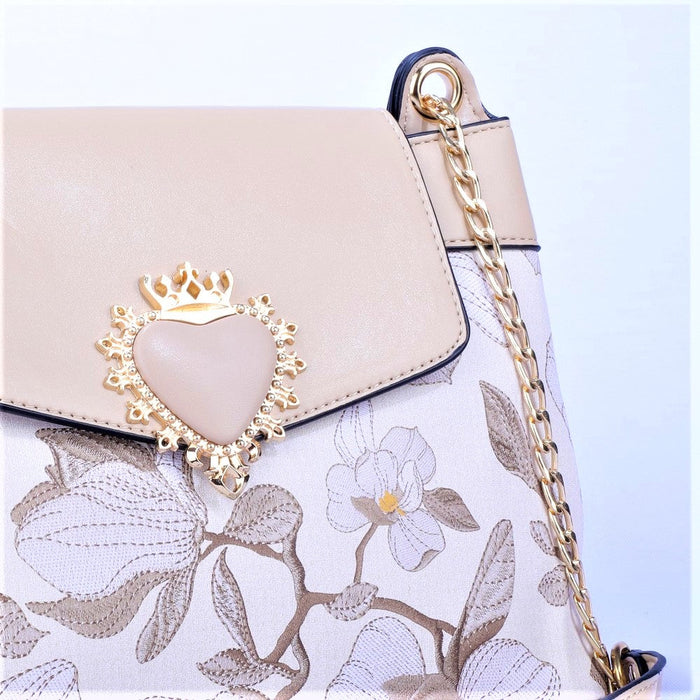 Skin Heart Decor Flap Over Mini Crossbody Bag 8816-3 - Senora