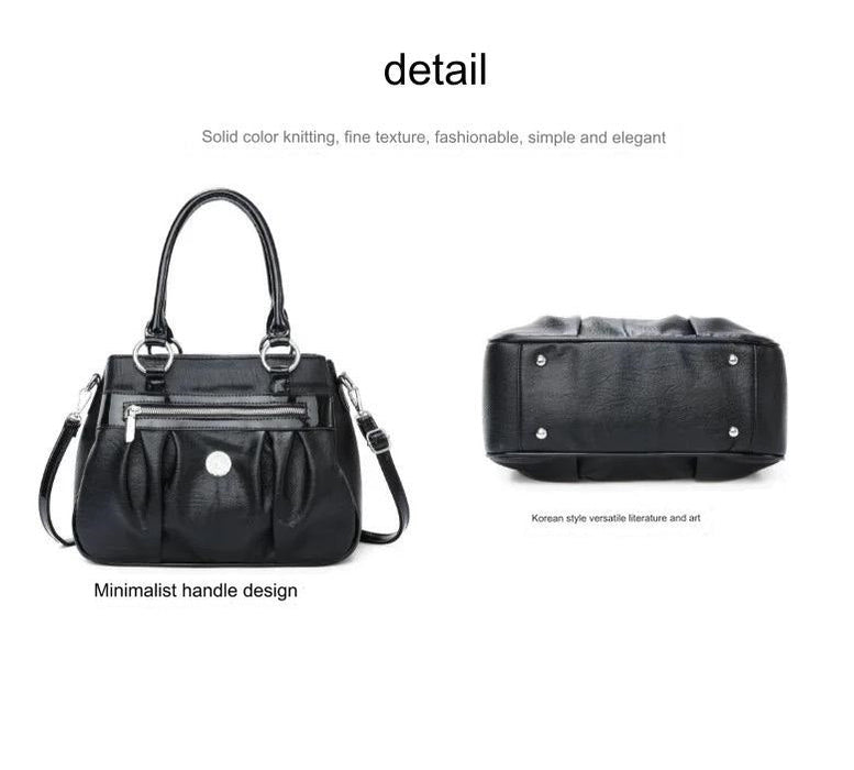 Handbag 3 Layers Leather Bags Women Vintage Shoulder Bags A13 GALAXY BAGS