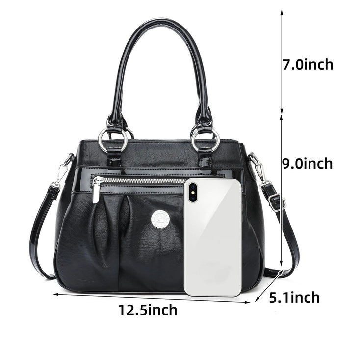 Handbag 3 Layers Leather Bags Women Vintage Shoulder Bags A13 GALAXY BAGS