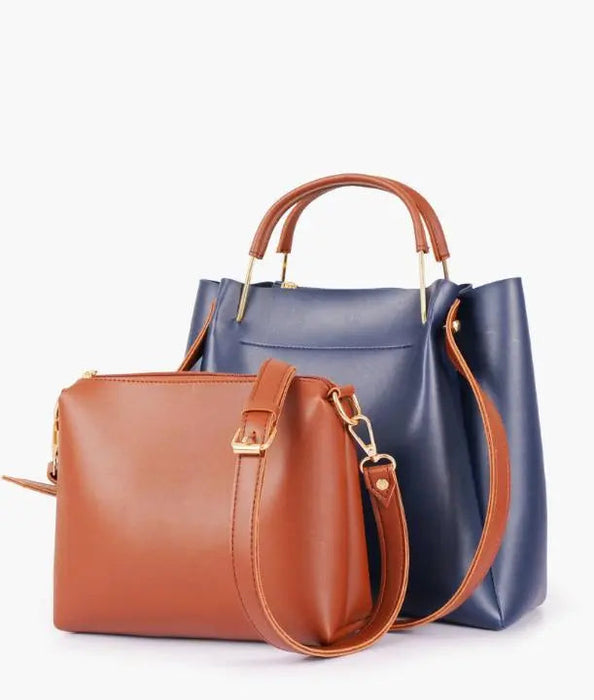 Blue 2 in 1 Ladies Tote Bag 8850-12 - Senora