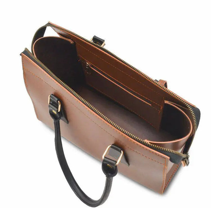 Brown Top Handel Bag 666 - Senora