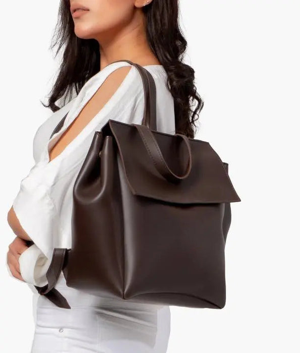 Brown Women Leather Backpacks 557 - Senora