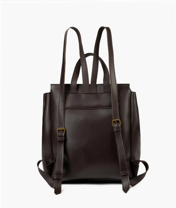 Brown Women Leather Backpacks 557 - Senora