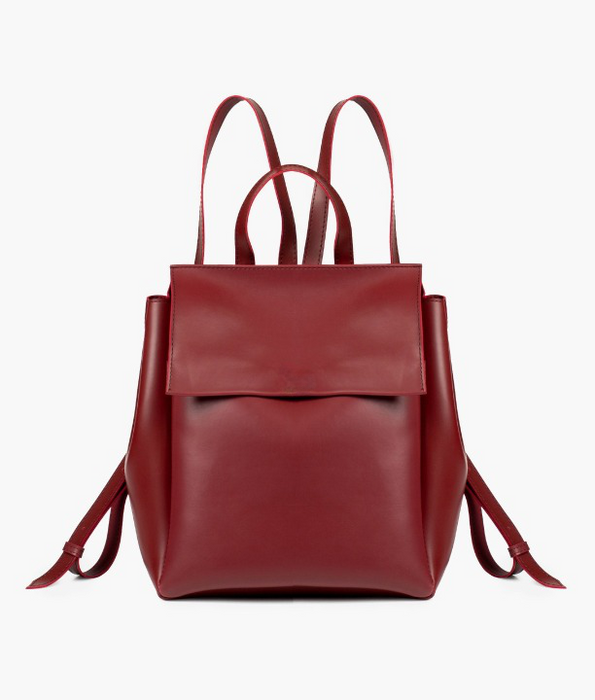 Maroon Women Leather Backpacks 557 - Senora