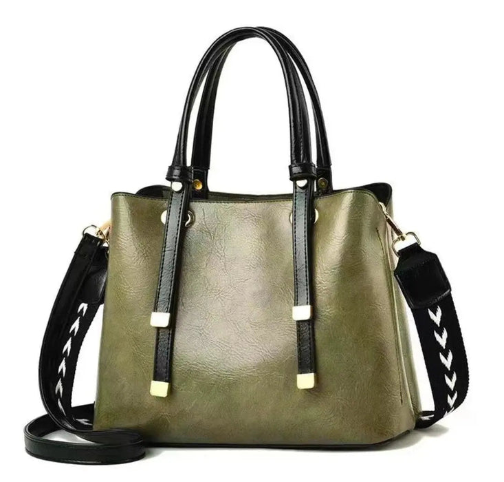 Green Womens Top Handel Bag 989 - Senora