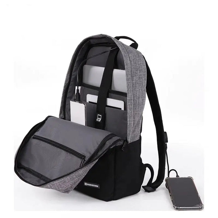 Grey Laptop Backpack For Boys And Girls 4023 - Senora