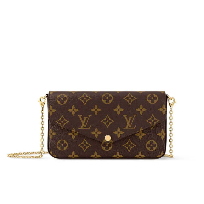 Louis Vuitton (Box Packing) 1969 Monogram Canvas Pochette Felicie Wallets Handbag Clutch Article:M61276 - Senora