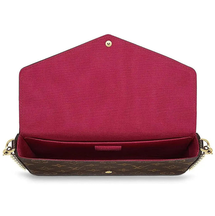 Louis Vuitton (Box Packing) 1969 Monogram Canvas Pochette Felicie Wallets Handbag Clutch Article:M61276 - Senora