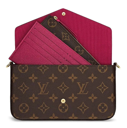 Louis Vuitton (Box Packing) 1969 Monogram Canvas Pochette Felicie Wallets Handbag Clutch Article:M61276 - Senora