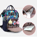 15" canvas multi functional baby diaper backpack - Senora