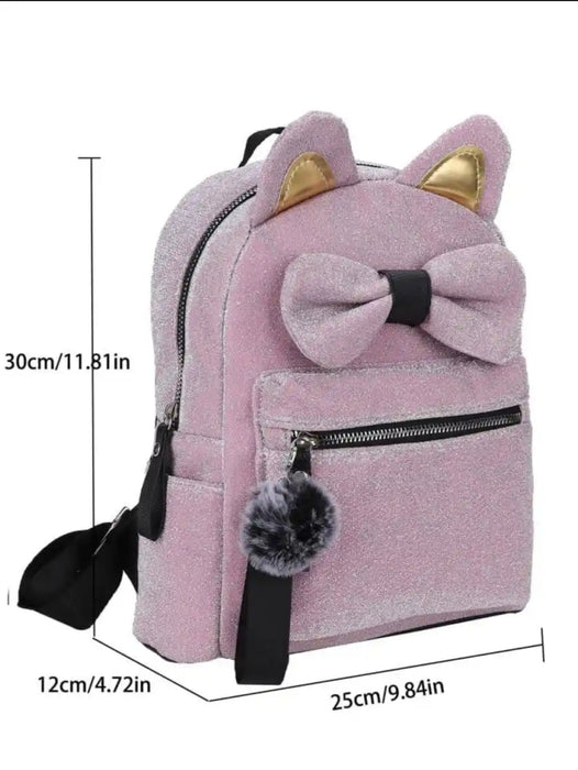 Glittery durable premium water resistant trendy travel backpack for girls - Senora