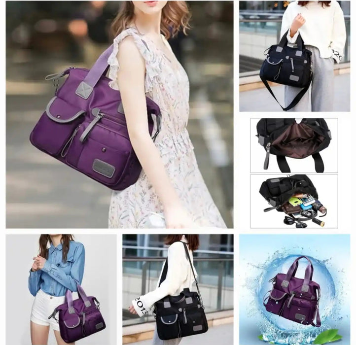 Women large capacity casual shoulder waterproof multi pockets crossbody bag - Senora