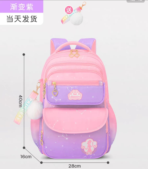 18"Colorful girls multi pockets backpack - Senora