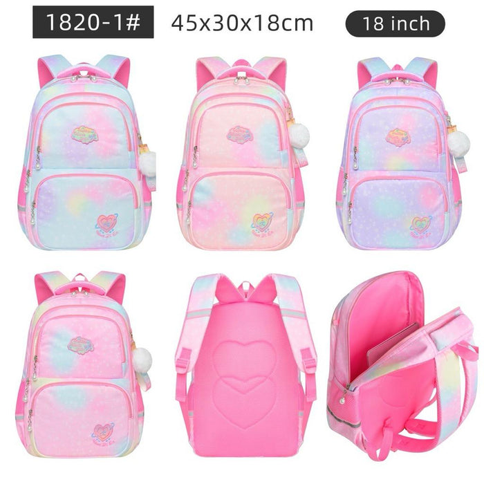 17"Colorful girls multi pockets backpack - Senora