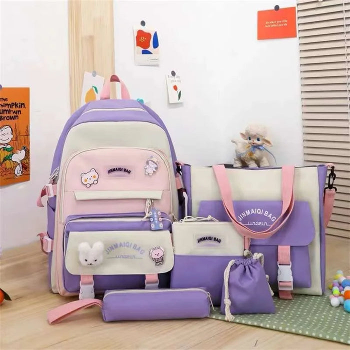 5-piece Korean backpack set!