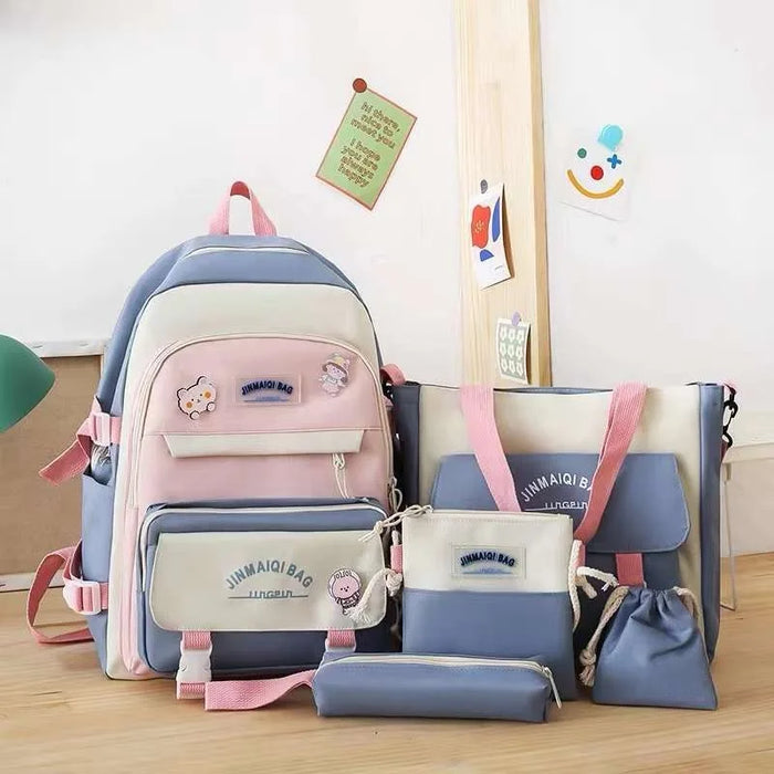 5-piece Korean backpack set!