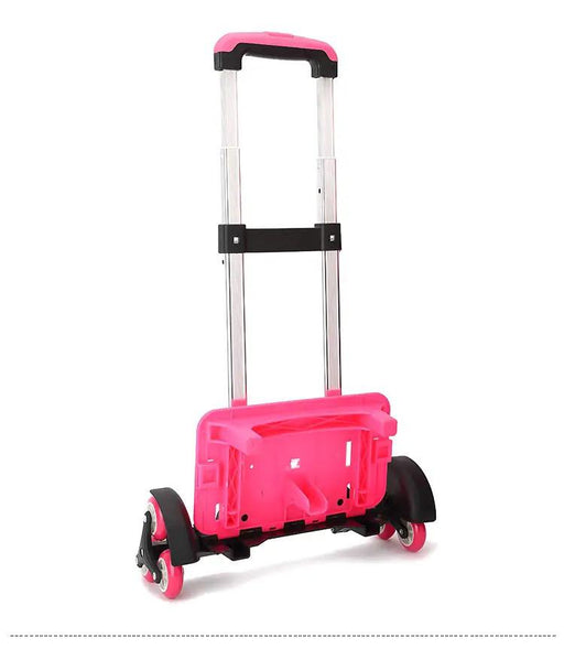 Pink Kid Trolley For Backpack And School Bag Luggage For Children 2 Wheels Expandable Rod High Function Trolly Chariot 156 - Senora