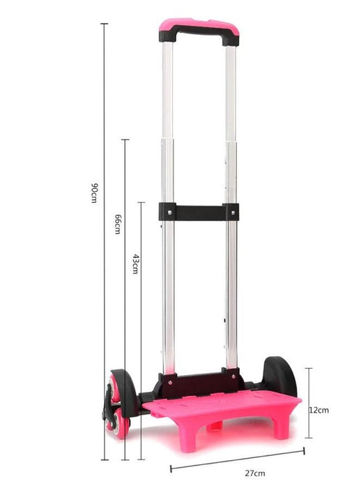 Black Kid Trolley for Backpack: Expandable 2-Wheel School Bag Luggage with High-Function Chariot Rod - Item 156 - Senora