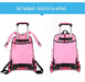 Pink Kid Trolley For Backpack And School Bag Luggage For Children 2 Wheels Expandable Rod High Function Trolly Chariot 156 - Senora