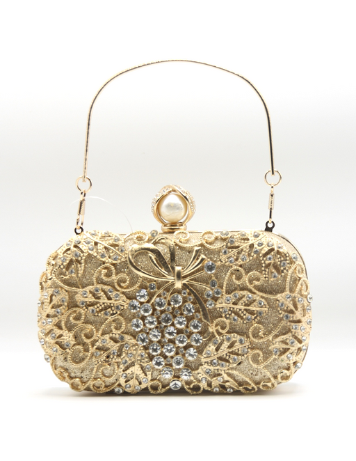 Golden Latest Stylo Bridal Clutch For Women 5002 - Senora