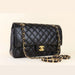 Chanel Brand Orignal Classic Medium Black lambskin leather with Gold hardware 4485 - Senora