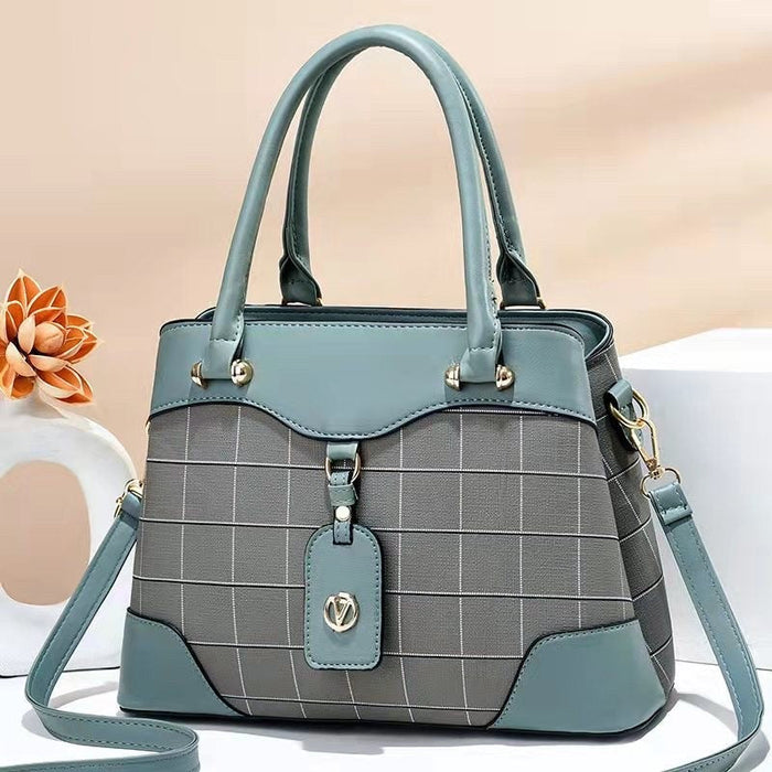 Girls Check Leather Handbags | Stylish & Functional | Makeup Bag 6910-5 - Senora