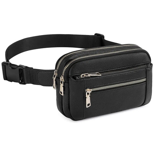 Premium Leather Fanny Pack - Lightweight Waist Bag with Adjustable Belt - Senora