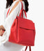 Red Women Leather Backpacks 557 - Senora