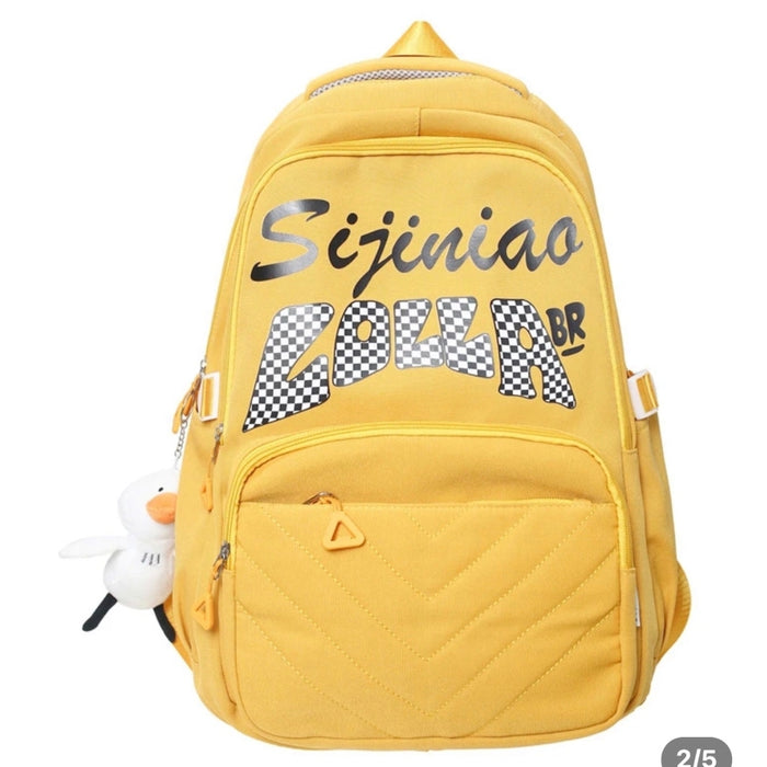 New solid colour teenage girls backpack, - Senora