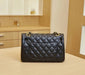 Chanel Brand Orignal Classic Medium Black lambskin leather with Gold hardware 4485 - Senora