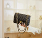 Chanel Brand Orignal Classic Medium Black lambskin leather with Gold hardware 4485 - Senora