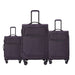 Purple  Goby London Carry-On Luggage Suitcase 3Pcs Sets On Wheels Oxford Luggage 3006 - Senora