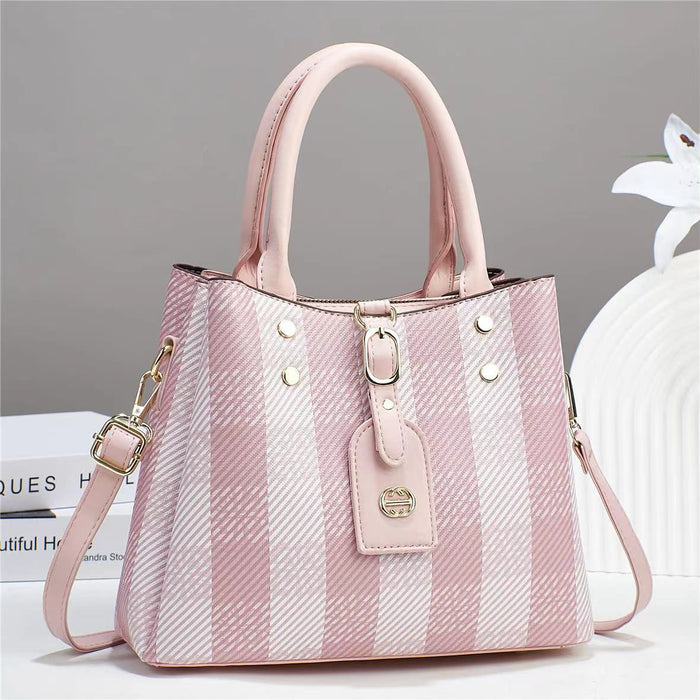 Pink Check Handbag Sale For Girls 058-8 - Senora