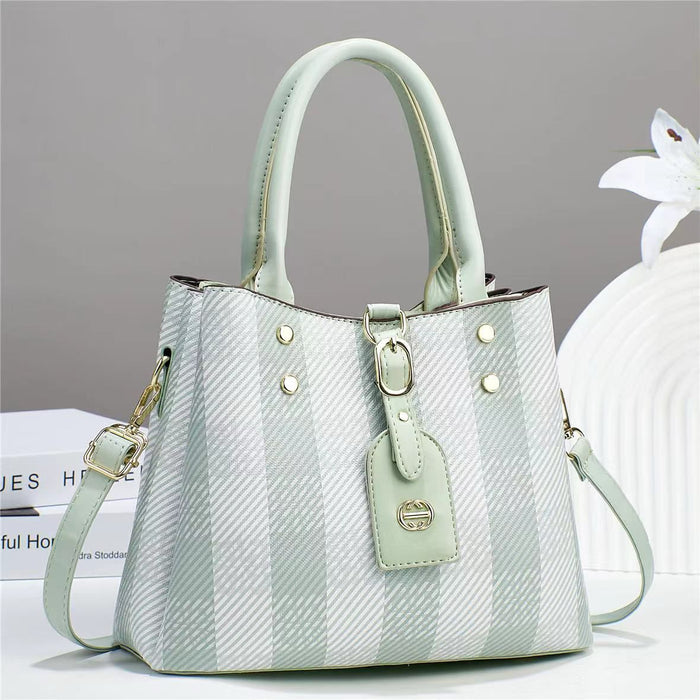 Green Check Handbag Sale For Girls 058-8 - Senora