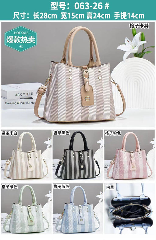 Green Check Handbag Sale For Girls 058-8 - Senora