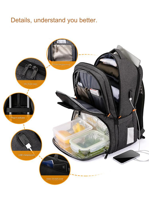 Lunch Backpack, Insulated Cooler Backpack Lunch Box for Men Women with USB Port AB230 - Senora