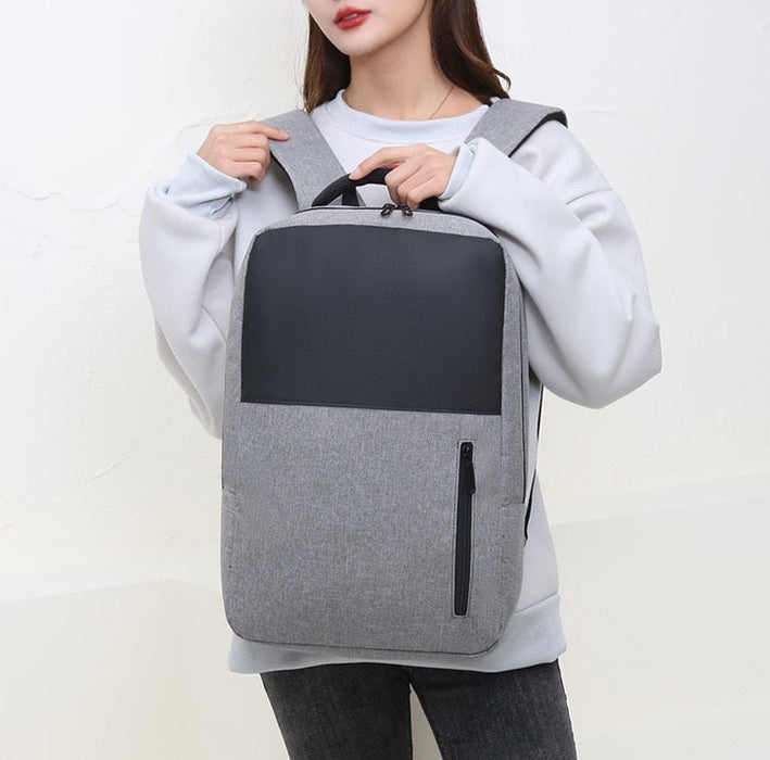 Grey Simple School College Bag 4245 - Senora