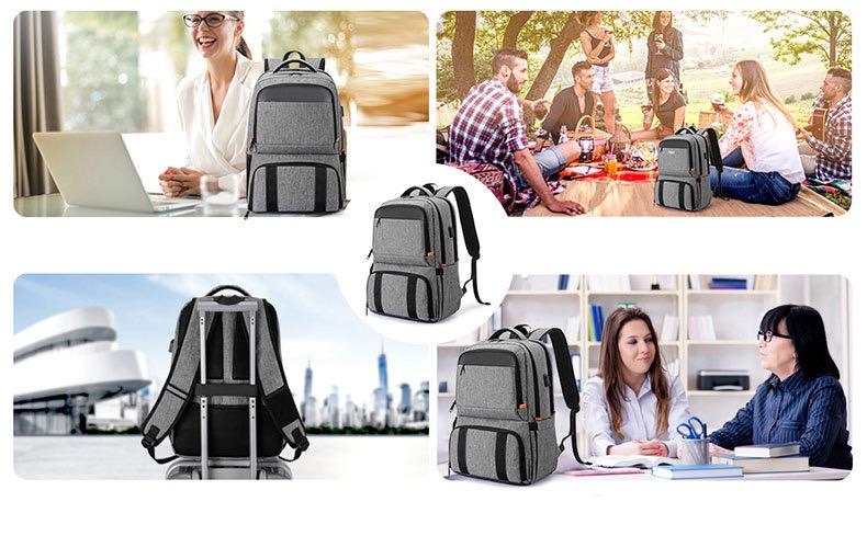 Lunch Backpack, Insulated Cooler Backpack Lunch Box for Men Women with USB Port AB230 - Senora