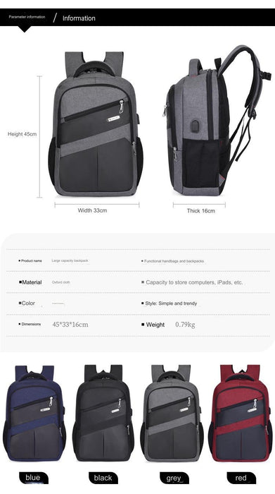 Durable And Stylish Laptop Backpack With USB MJ190 - Senora