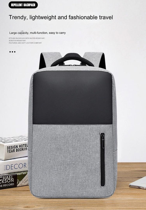 Grey Simple School College Bag 4245 - Senora