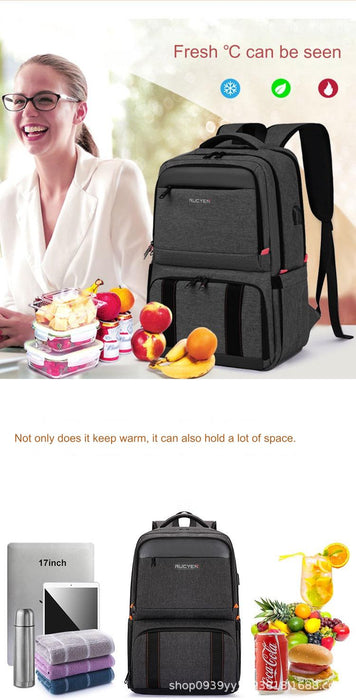 Lunch Backpack, Insulated Cooler Backpack Lunch Box for Men Women with USB Port AB230 - Senora